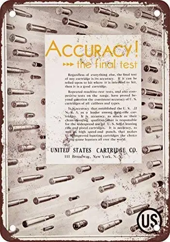 

Tin Sign New Aluminum Metal 1929 United States Cartridge Ammunition Retro 11.8 x 7.8 Inch