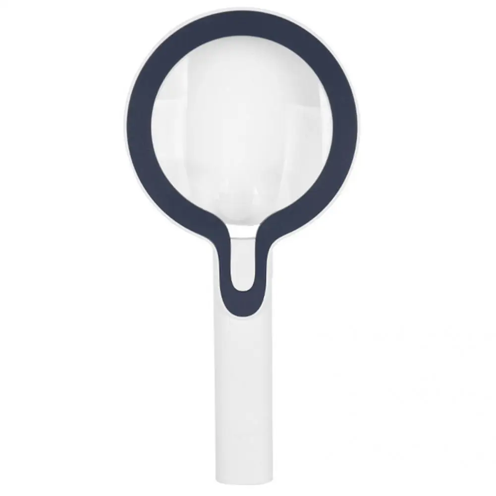 

5/10 X Portable Illuminated Hand-held Magnifying Glass Smooth Curve Magnifying Glass Concise for Newspaper Reading