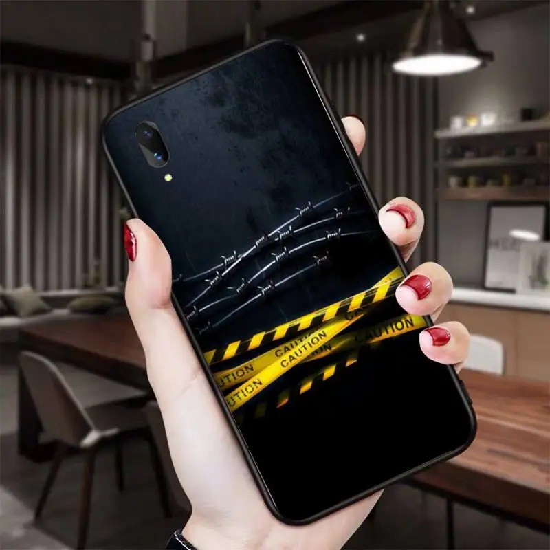 CUTEWANAN опасный знак запрета сохранить новые черные элементы памяти для Vivo Y91c Y17 Y51