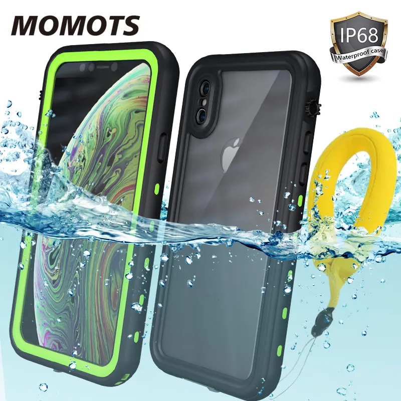 MOMOTS Роскошные водонепроницаемый чехол для iPhone XS Max X XR противоударный силиконовый