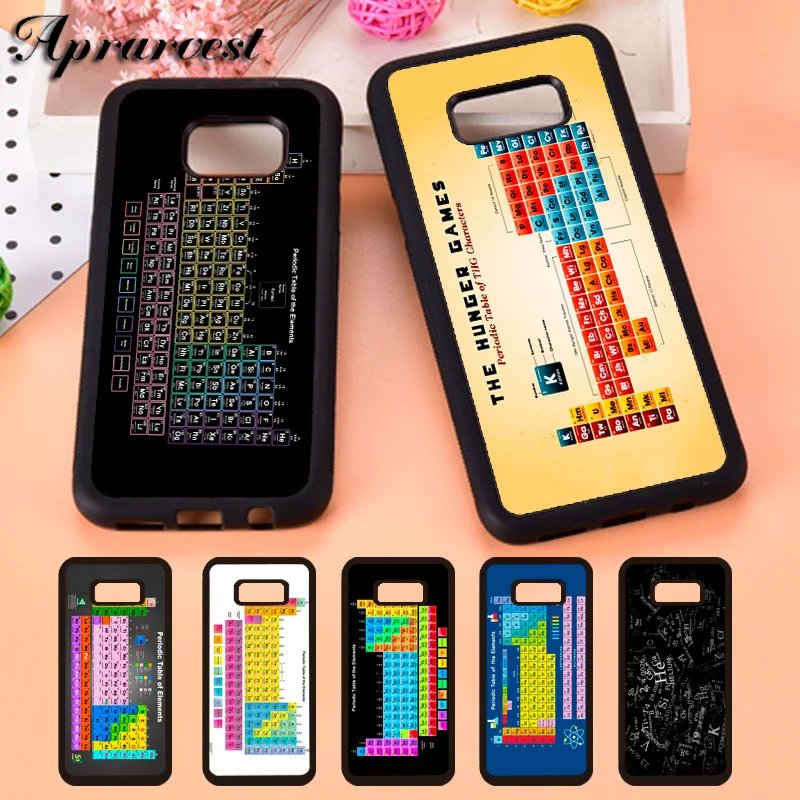 Aprarvest химии Колледж периодической таблицы науки чехол КРЫШКА ДЛЯ samsung S5 S6 S7 край S8