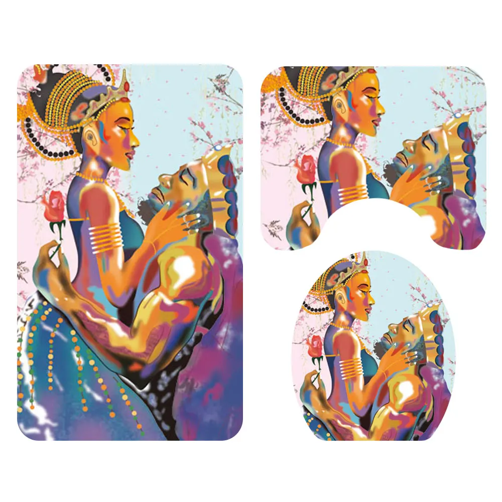 Замок любви Африканский пара для боди арта с Водонепроницаемый душ Шторы