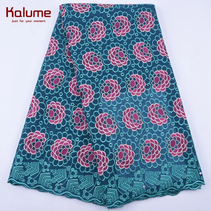 Kalume Новое поступление африканская швейцарская хлопковая кружевная ткань