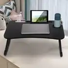 Складная подставка для ноутбука, деревянный компьютерный столик с USB-разъемом, для кровати, дивана, чая, подставка для сервировки стола светильник кой и вентилятором