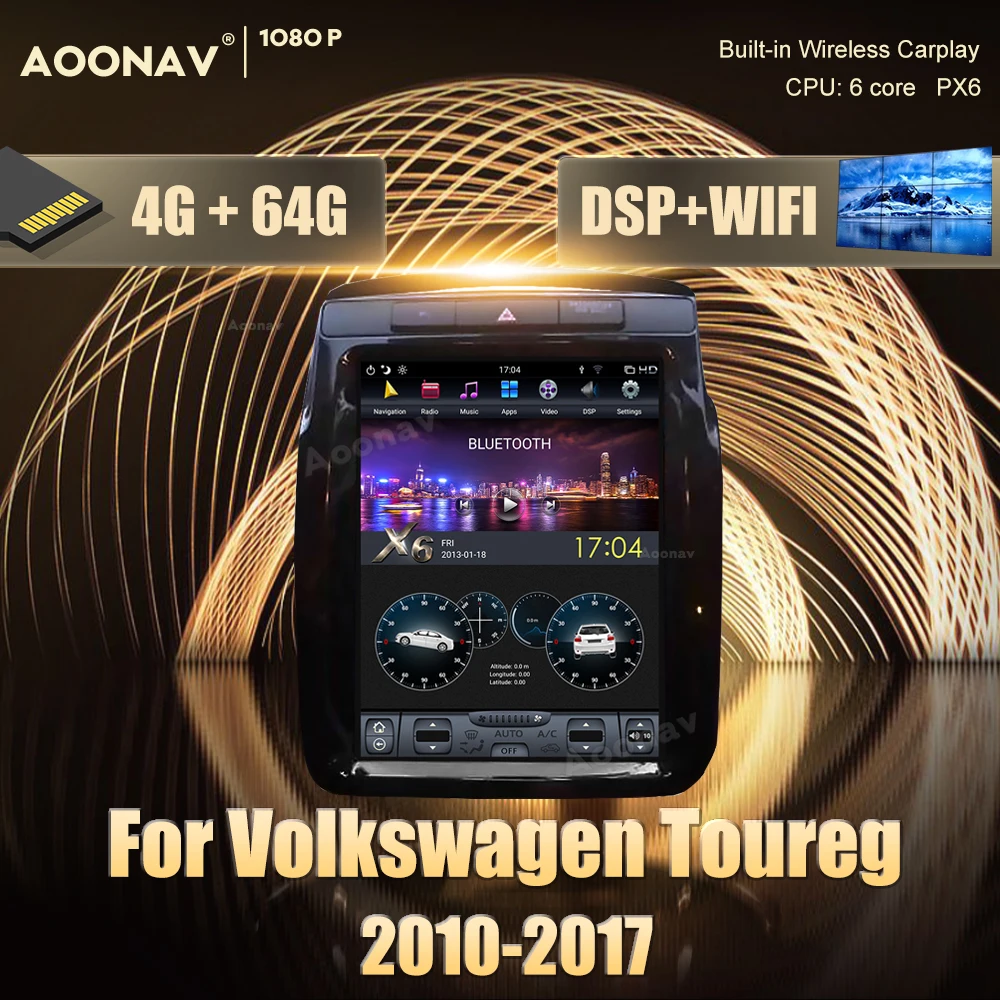 Автомагнитола 2 din на Android с GPS мультимедийный плеер для Volkswagen Toureg 2010-2017