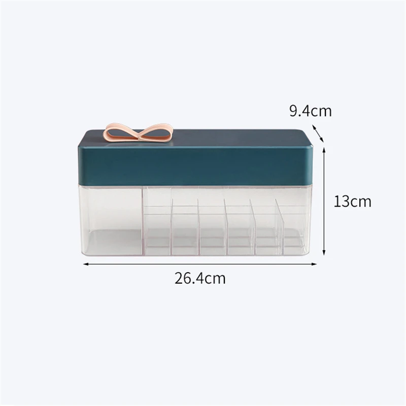

Desktop Cosmetic Storage Box Dustproof Storage Rack Dressing Table Makeup Organizer Lipsticks Storage Makeup Brush Storage Box