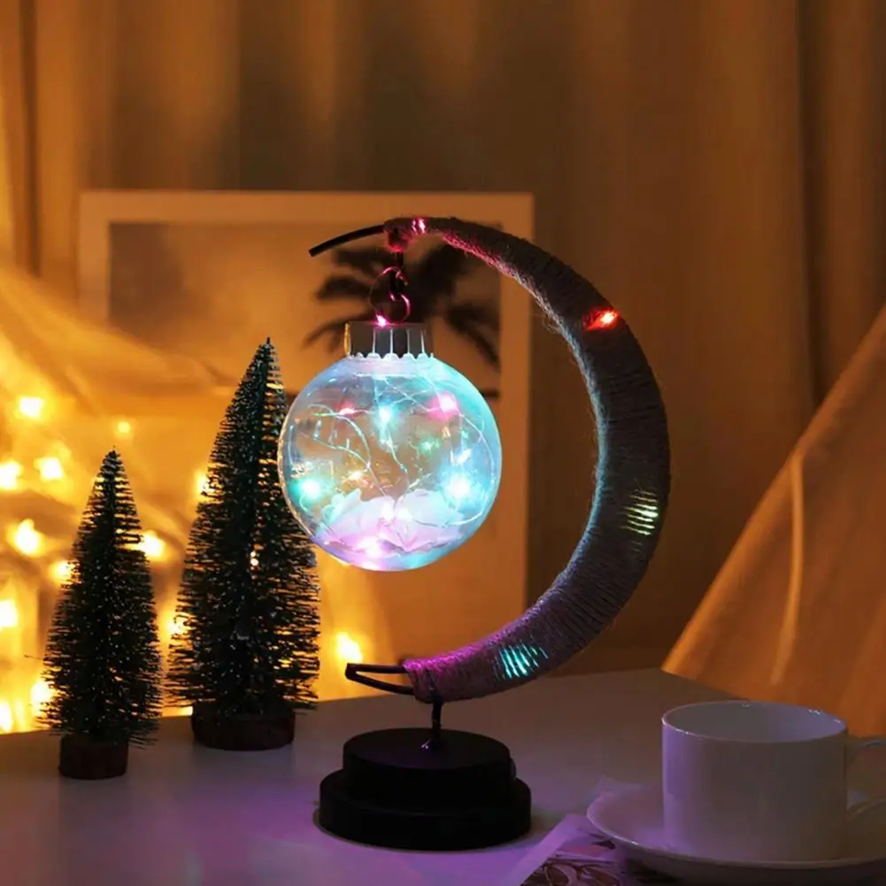 

Moon Lights Braided LED Lights Battery Powered Stylish Useful Moon Star Shaped Home Sign Light