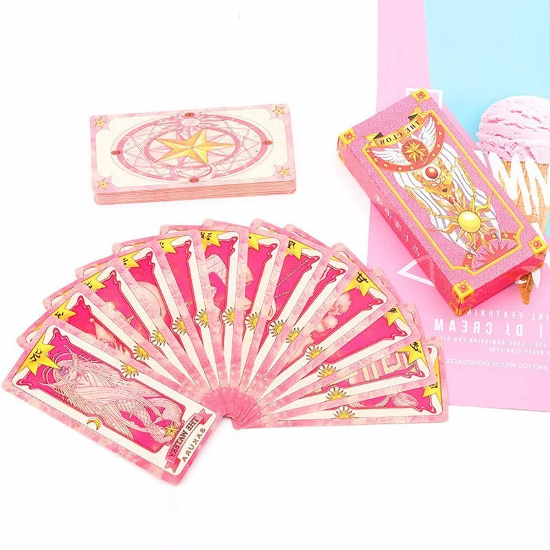 Аниме Cardcaptor Sakura Клоу карты Captor с Сакурой Таро Розовый и красный цвет КИНОМОТО