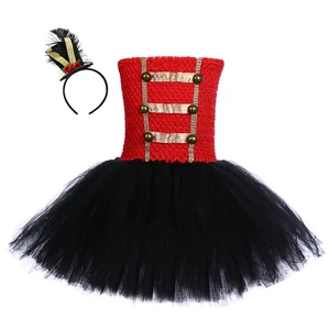 Платье-пачка и шапка для Хэллоуина, игрушечный солдат для маленьких девочек, костюм на день рождения, наряд, детская зимняя одежда, наряд