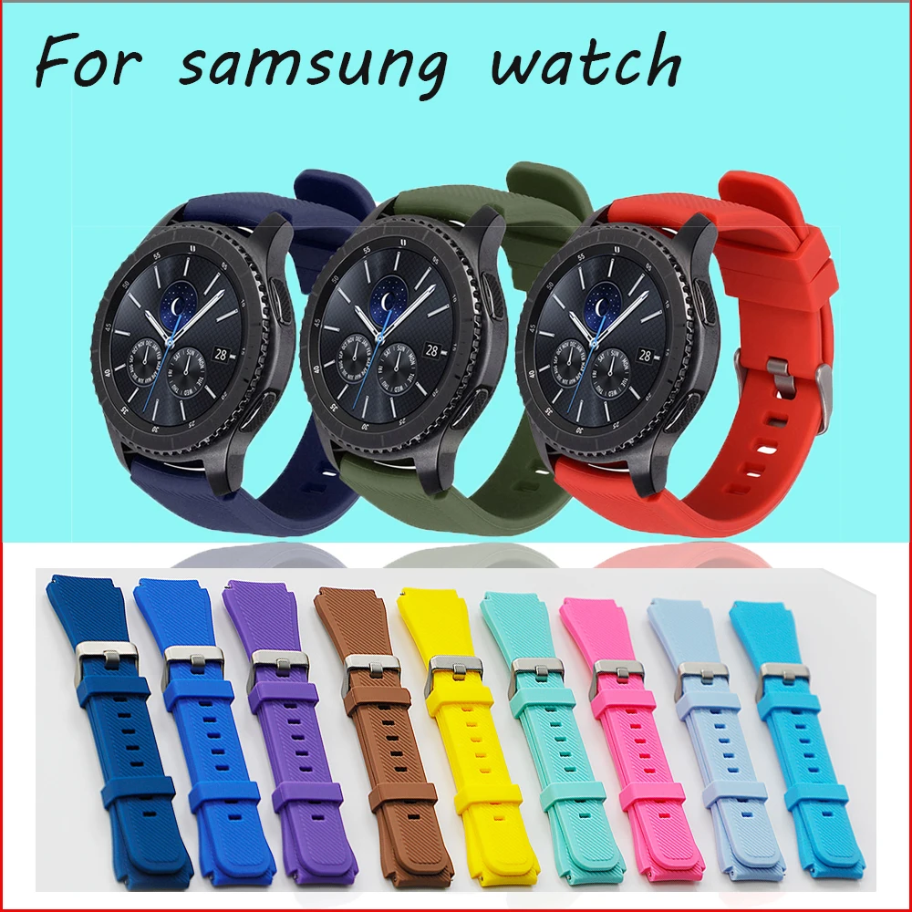 Galaxy watch 46 мм 42 мм ремешок для samsung gear S3 Frontier band 20 мм 22 мм силиконовый ремешок для часов браслет huawei watch GT ремешок S3