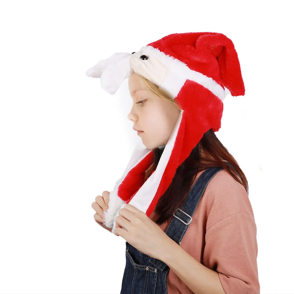 Милая Рождественская шапка подарки зимние женские шапки с ритмом музыки
