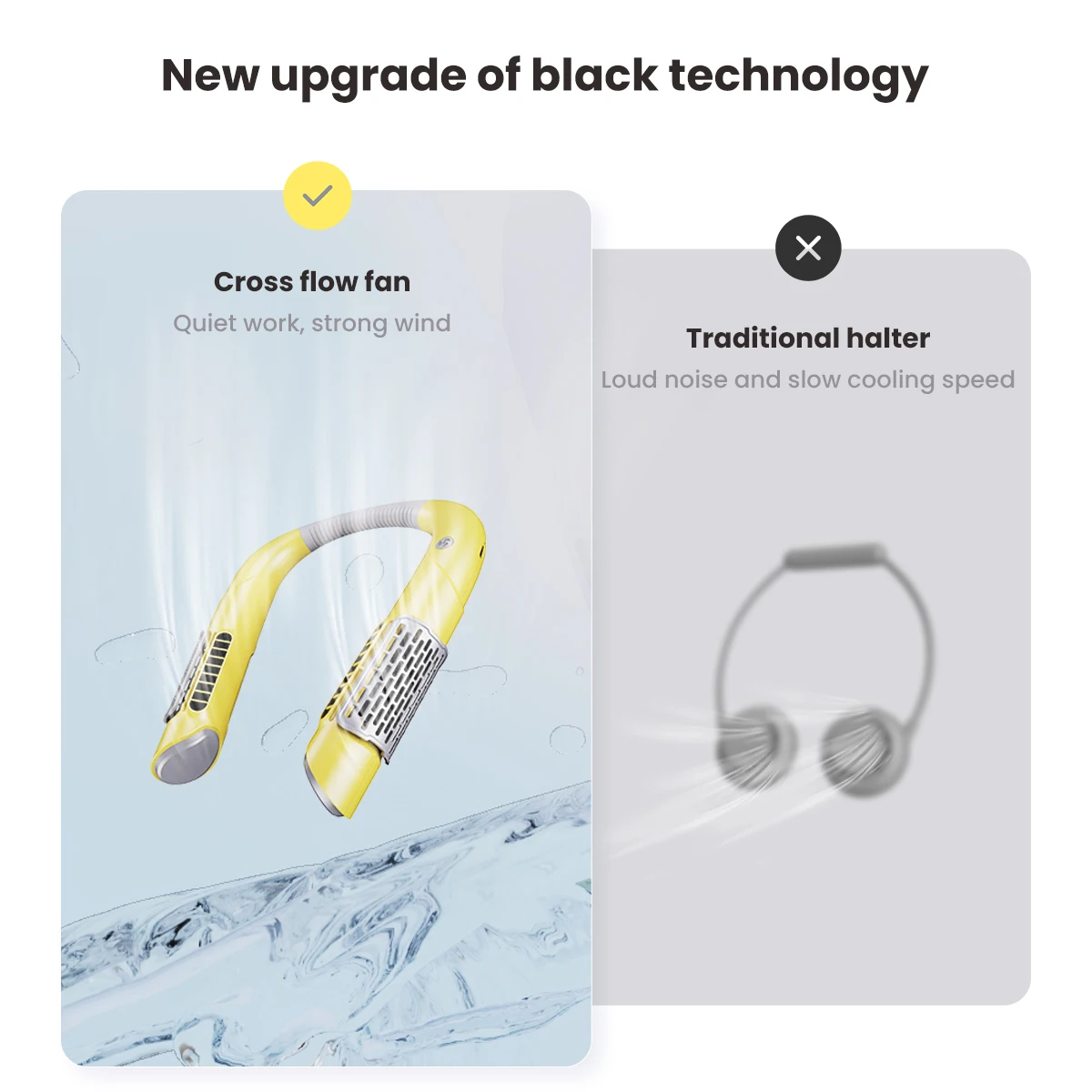 

Neck Fan Mini Bladeless Fan USB Rechargeable Fan Sports Fans for Home Outdoor Portable Hanging Fans Mini Air Conditioner Cooler