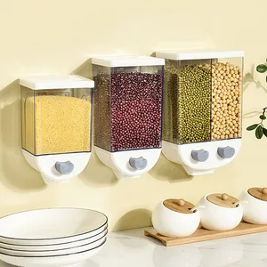 Настенный контейнер для хранения с нажимом, влагостойкий герметичный пластиковый контейнер, кухонные контейнеры для хранения пищевых продуктов, прозрачный Органайзер