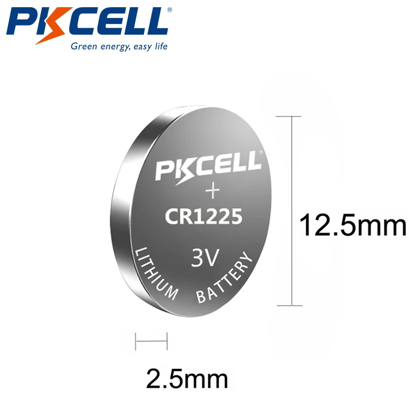 Аккумуляторная батарея PKCELL CR1225 CR 1225 3 кнопки напряжения в BR1225 DL1225 eb1225 ECR1225