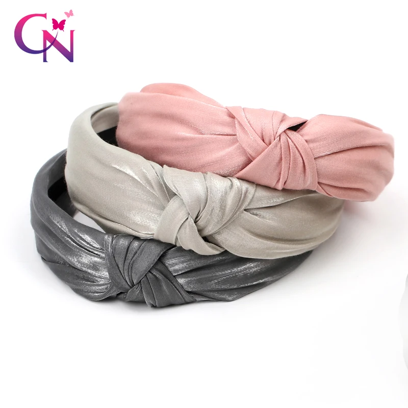 

CN Solid Color Knotted Hair Bands for Women Girls Simple Wide Headband Fabric Head band Hair Hoop Fashion Hair Accessories