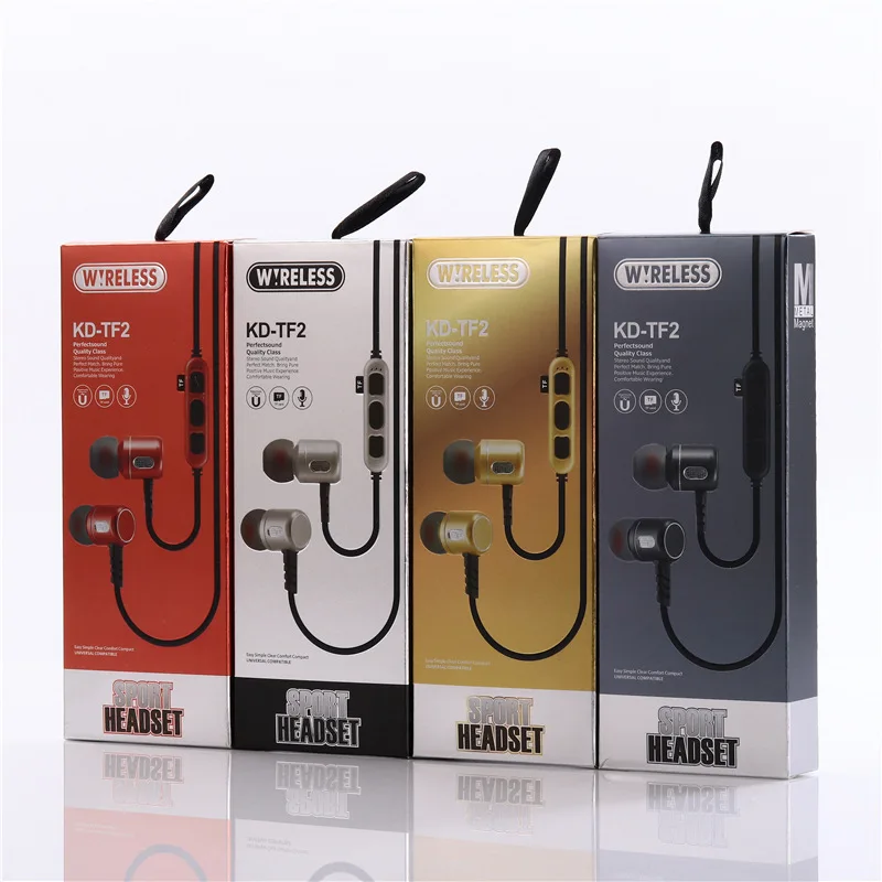 KD-TF2 наушники-вкладыши Беспроводные стерео Bluetooth Плагин карты магнитные наружные