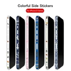 Цветные боковые наклейки 3M для iPhone 13 Pro Max, Гидрогелевая рамка, пленка, протектор краев для iPhone 12 Pro Mini