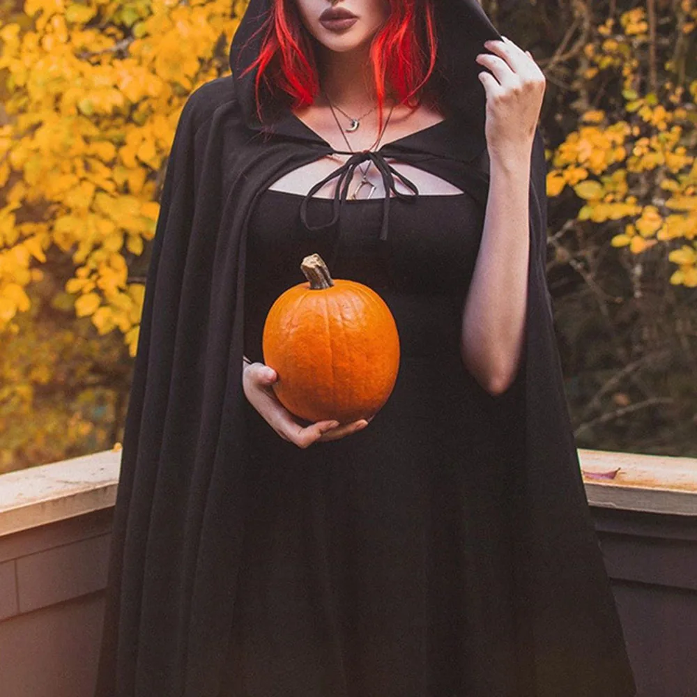 Готические накидки женские зимние пончо в стиле Харадзюку панк размера плюс с