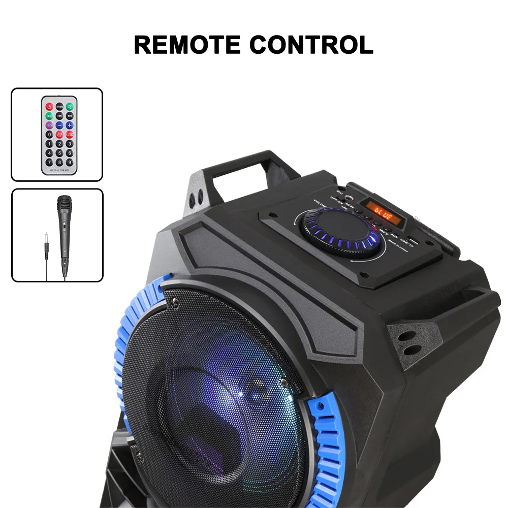 Беспроводная портативная акустическая система на колесиках высокомощная Bluetooth