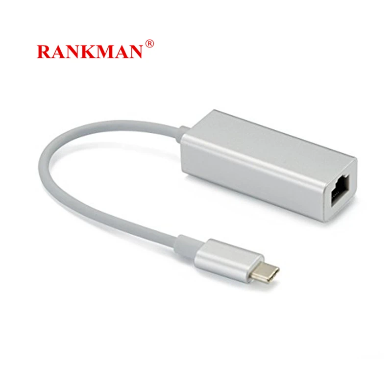 Адаптер Rankman Type C для сетевой карты RJ45 Ethernet Lan MacBook Chromebook Samsung S9 Dex Huawei Matebook Xiaomi