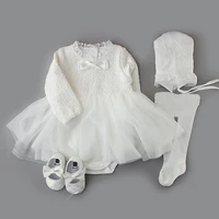 high quality baby infant girl princess dress christening baptism wedding party gown baby shower gift photo shooting dress