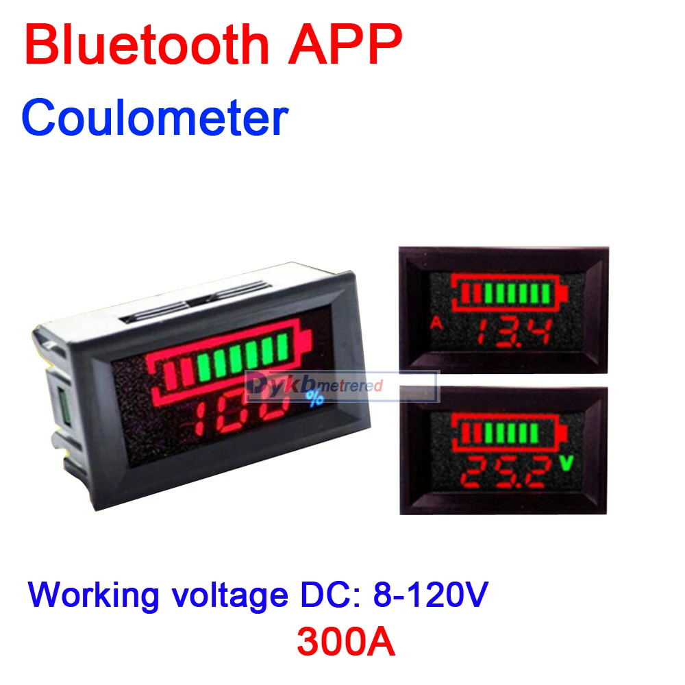 

DC 8-120V 300A lithium Battery Monitor Capacity Tester display METER Bluetooth APP FOR 12V 24V 36V 48V 60V CAR RV UPS lead-acid