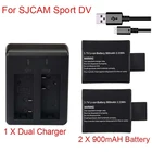 Аккумулятор для спортивной экшн-камеры SJCAM, аккумулятор 900 мАч для SJCAM SJ4000 SJ5000 SJ6000 + зарядное устройство