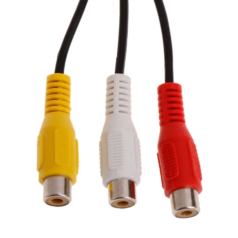 1 шт. 3 RCA штекер Джек 6 гнездовой разъем Разветвитель Аудио Видео AV Кабель