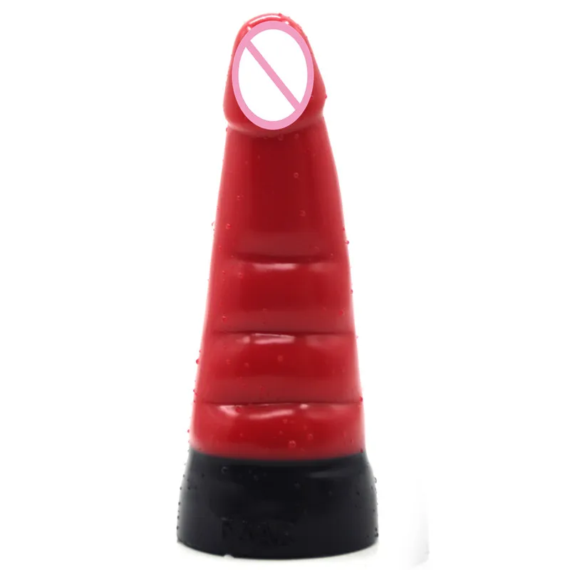 Новейшая красная Реалистичная искусственная Анальная пробка реалистичный пенис