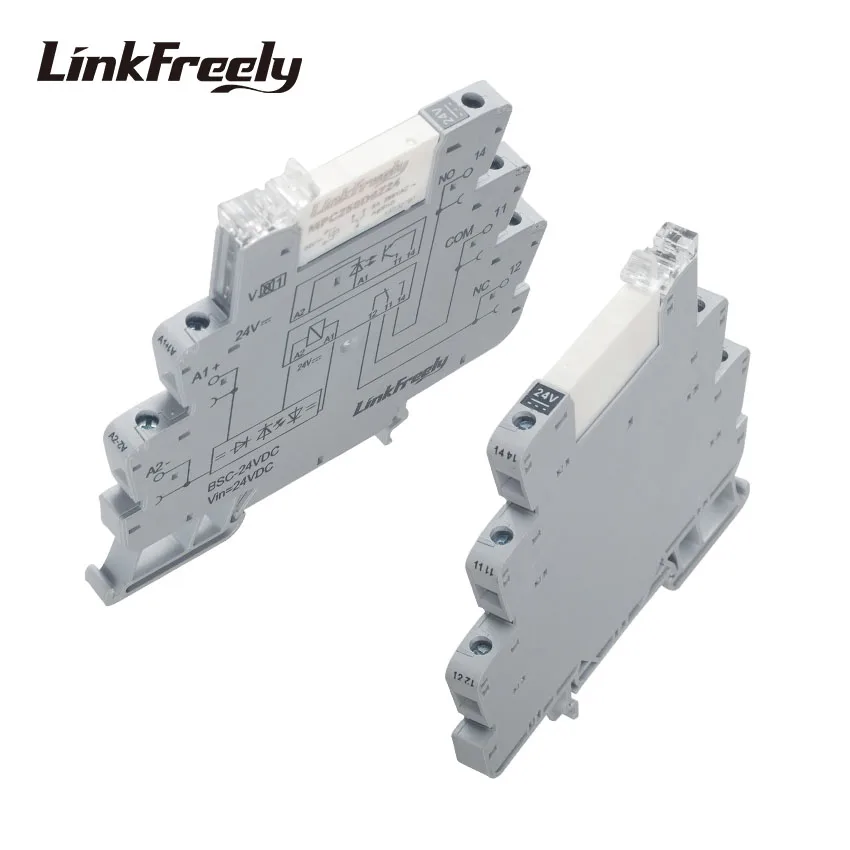 Миниатюрный светодиодный ультратонкий модуль реле mpc250d6z24icn Din 6A 250VAC