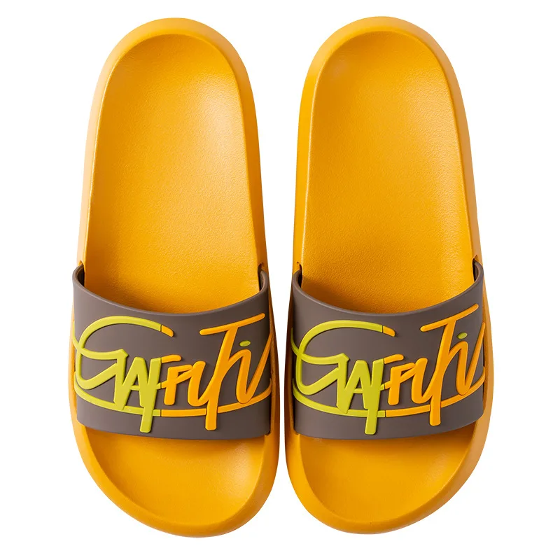 

Summer Slippers Beach Slippers Ladies Thick-soled Non-slip Soft-soled Household Men Wear-resistant Style Outdoor Indoor Sandals
