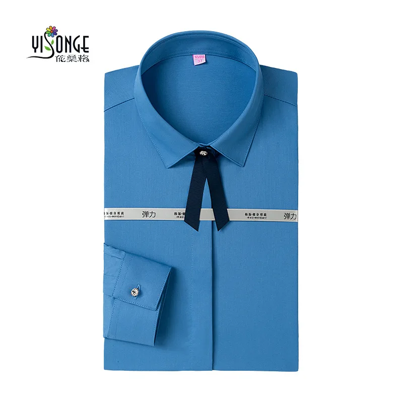 

The new dress 2020 ms white shirt with long sleeves professional bamboo fiber shirt tooling business casual shirts