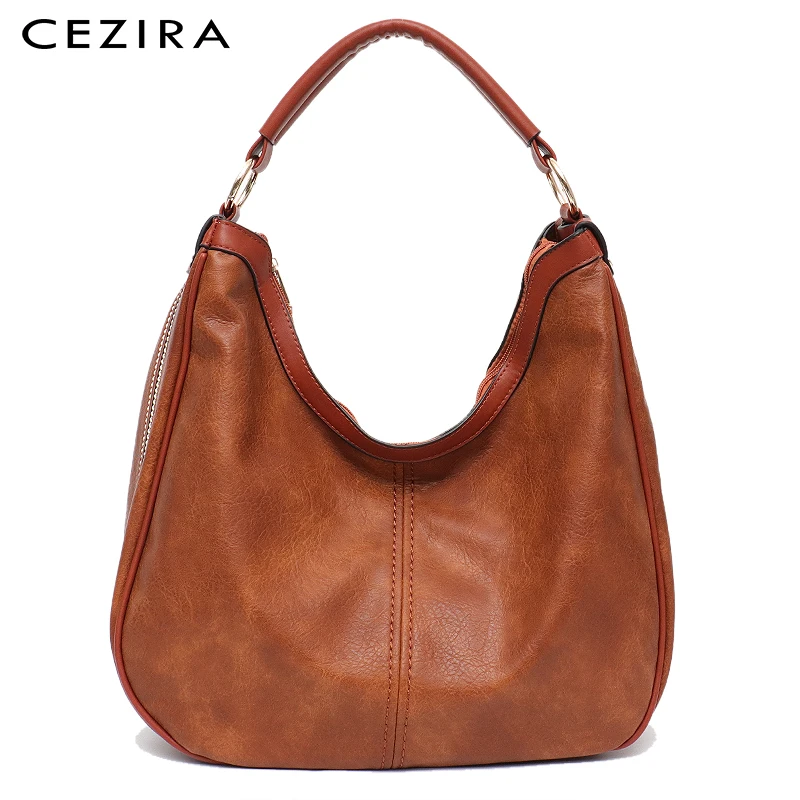 Повседневная Большая женская сумка CEZIRA веганская кожаная тоут модные