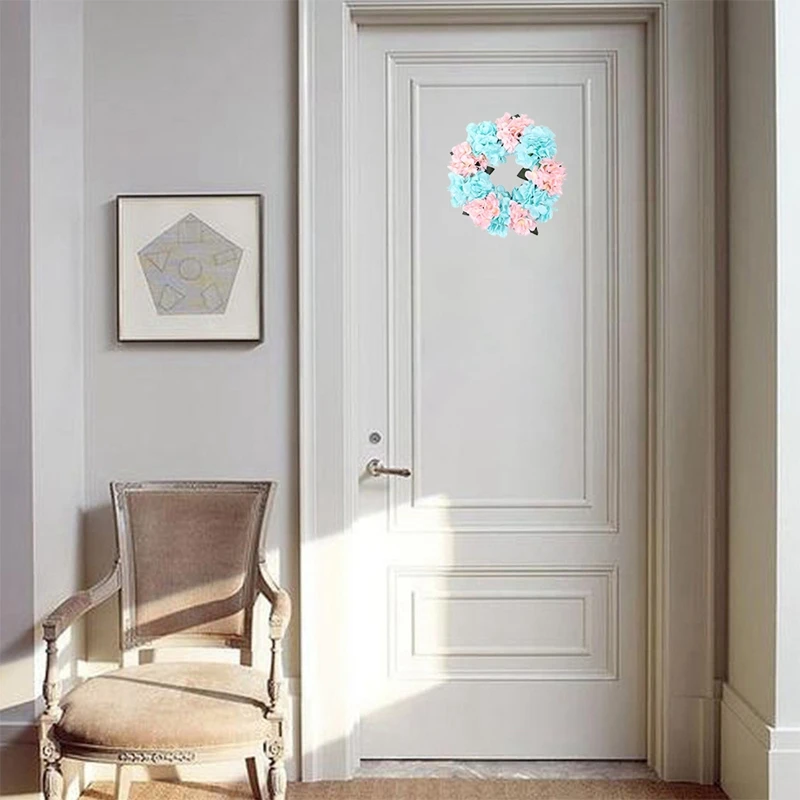 Гортензии искусственный венок для передней двери дома и сада дом стены окна