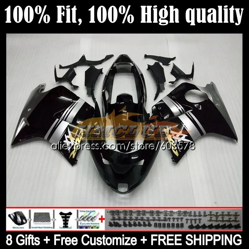 

OEM For HONDA Blackbird CBR1100XX 96 97 98 99 01 28CL.6 CBR1100 CBR 1100 XX 2002 2003 2004 2005 2006 2007 Fairing Silver black