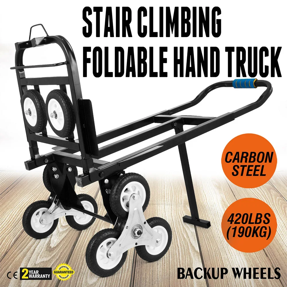 Новая портативная тележка для перевозки грузов с возможностью подъема по ступеням, складная, с ручкой для переноски и универсальными колесами для багажа, размером 114 см (Д) * 16,5 см (Ш).