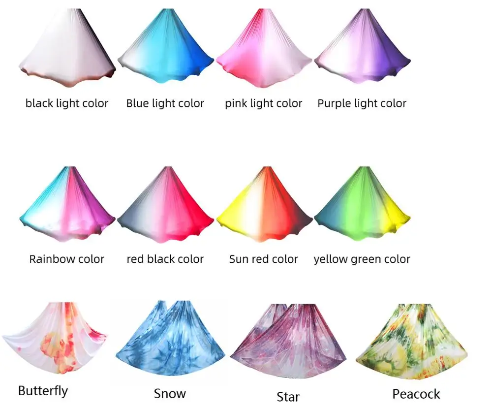 6 метров Воздушный Гамак для йоги Faric высокого качества градационные цвета