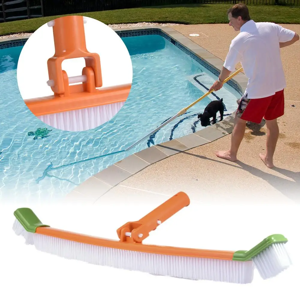 

Swimming Pool Dust Cleaning Brush, Plastic Two-end Removable Plastic Pool Brush, Moss Brush Step Corner Cleaning Supplies