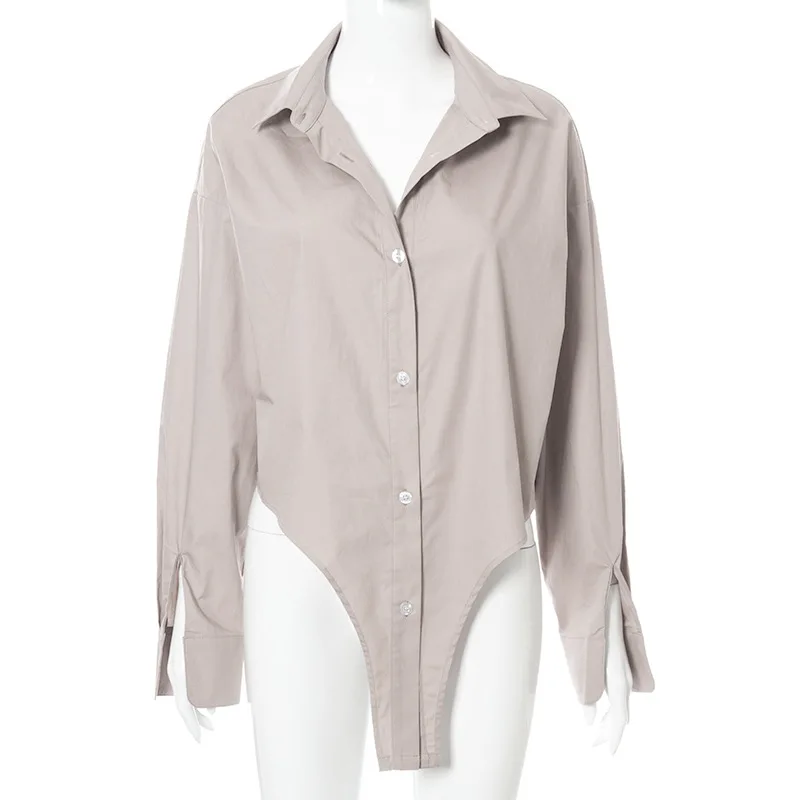 

Giyu Casual Autumn Asymmetrical Shirts Women Turn-down Collar Long Sleeve Loose Chic Blouses Femme High Street Buttons Tops 2021