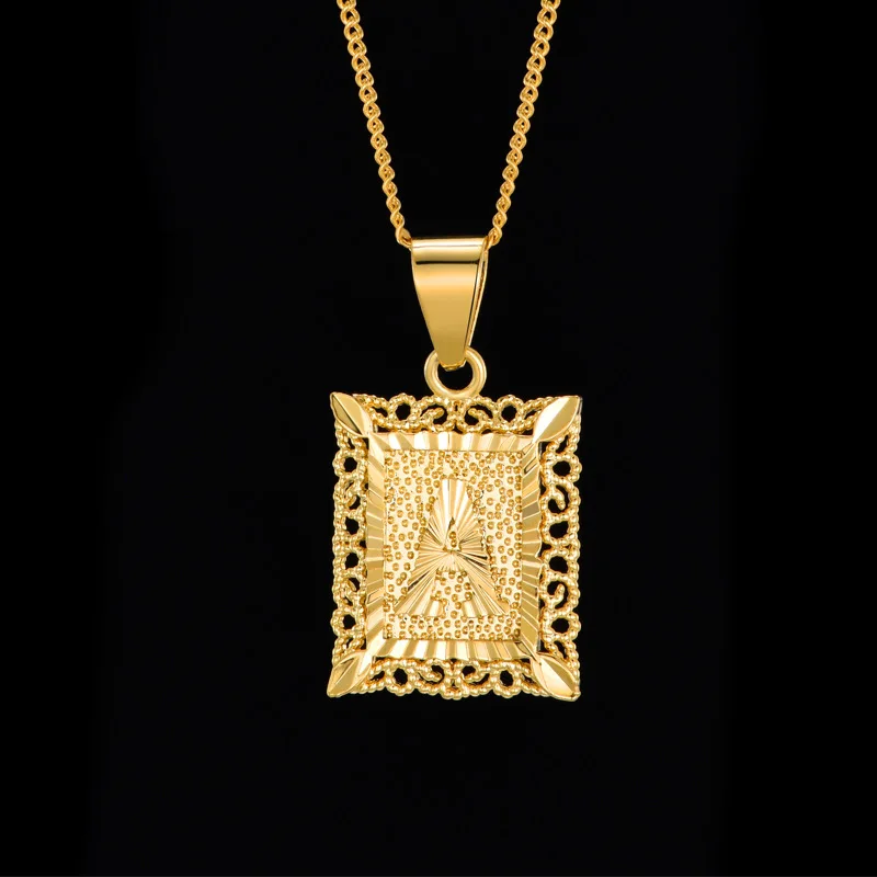 Ожерелье с полыми филигранными надписями для мужчин и женщин модное Ювелирное