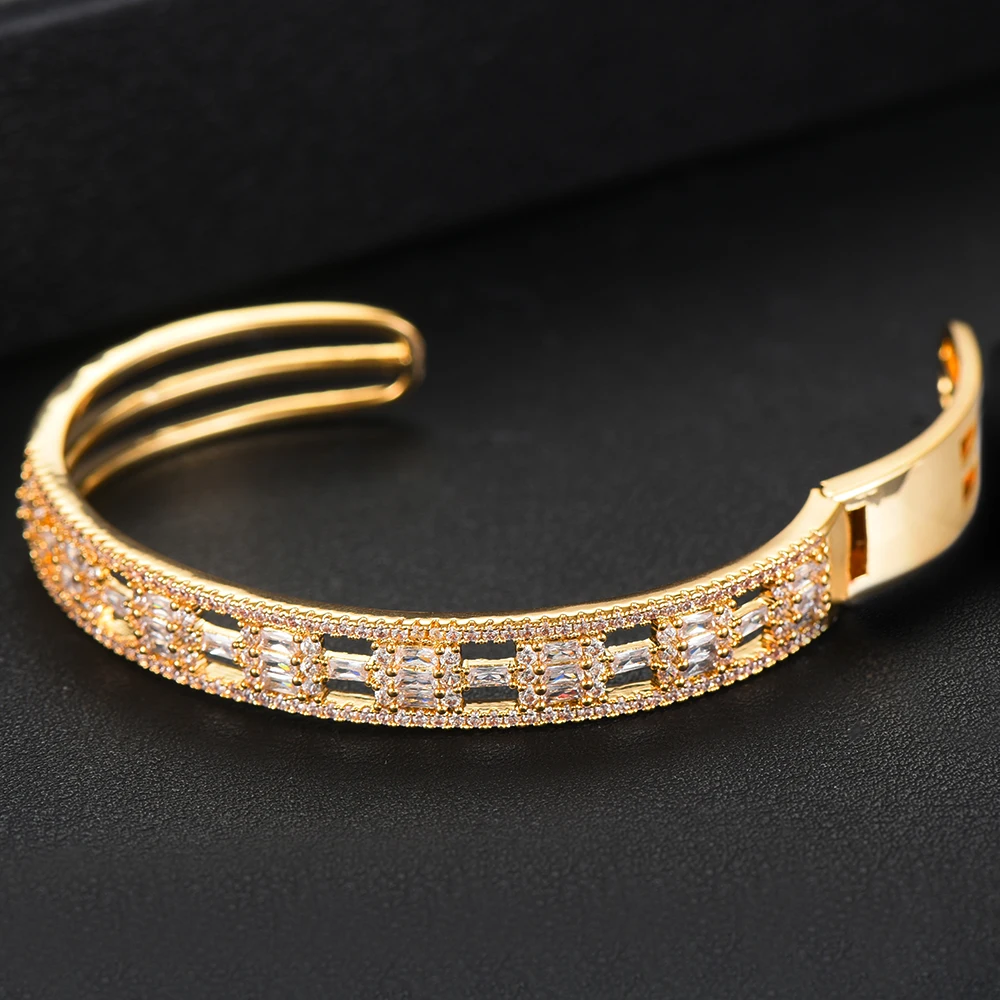 Missvikki роскошный блестящий новый дизайн открытый браслет манжета для женщин