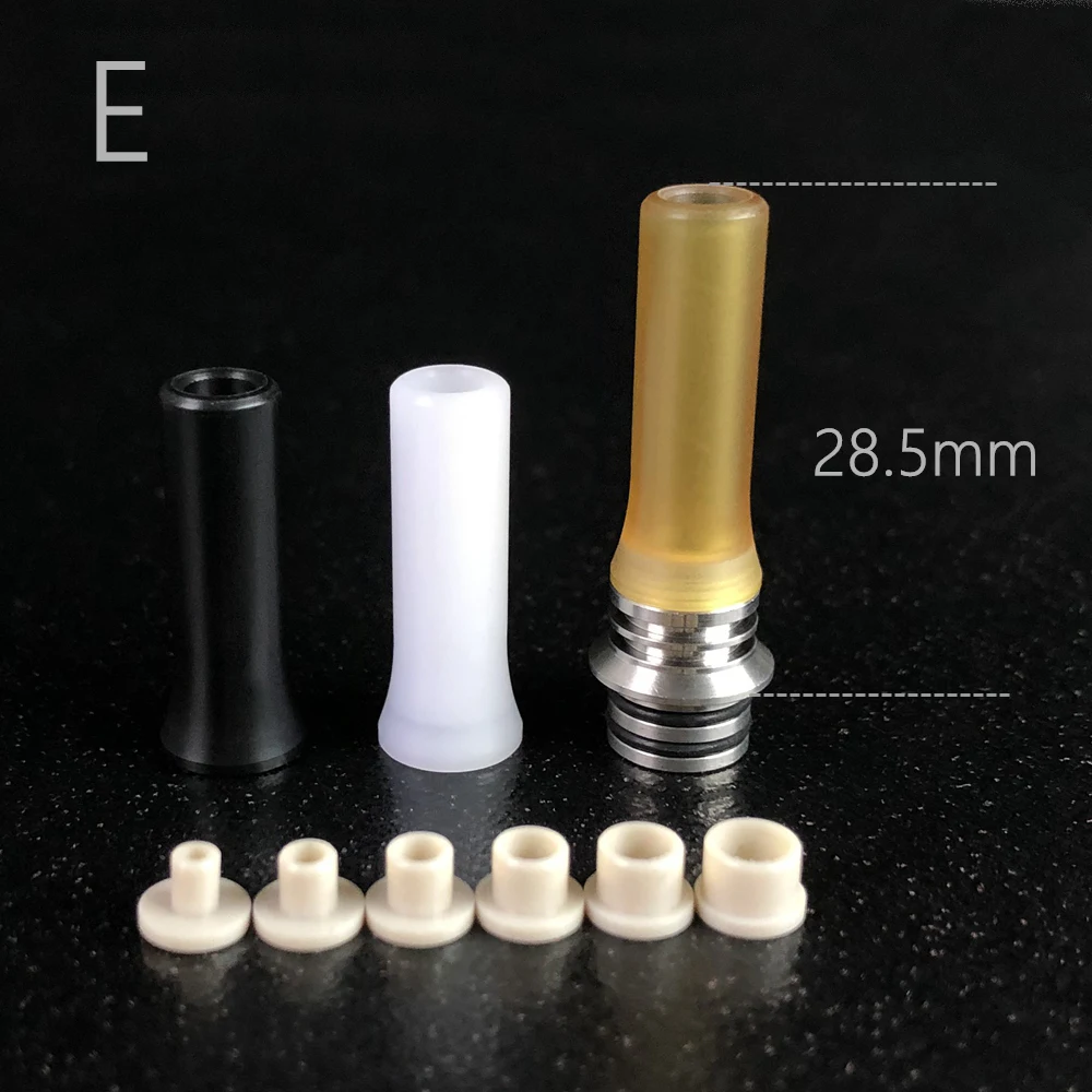 

High end Kit 510 and 810 compatible Long MTL drip tip Ultem POM Yellow Black White Vape Driptip For Vape Ecig Accoessories