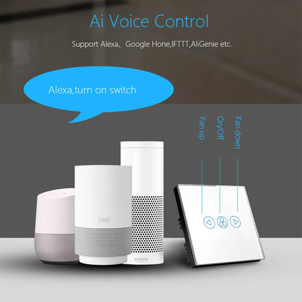 Умный беспроводной локальной сети Беспроводной Wi Fi вентилятор настенный