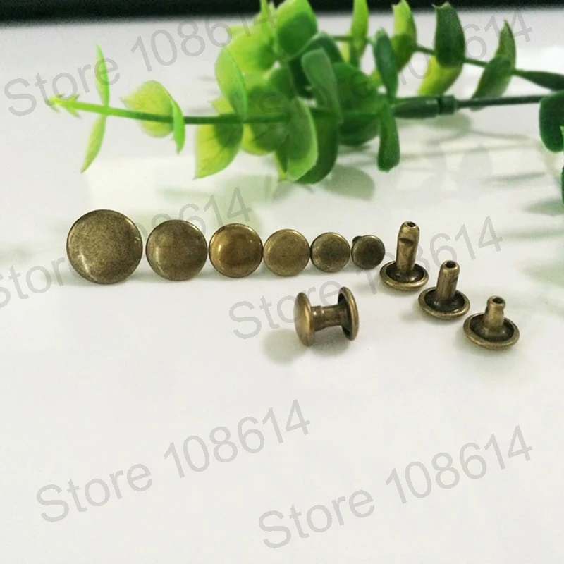 100 шт. DIY аксессуары 6 мм двухсторонний с заклепками и со стразами украшением в