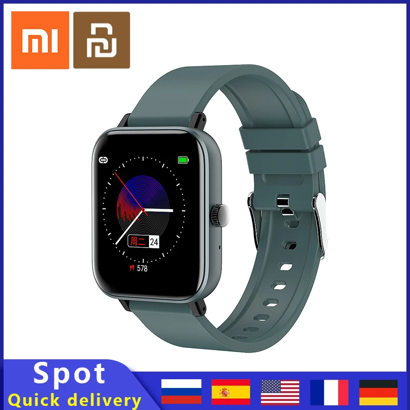 Для Xiaomi 1 4 дюймов Смарт часы для мужчин Ms полный сенсорный экран фитнес трекер