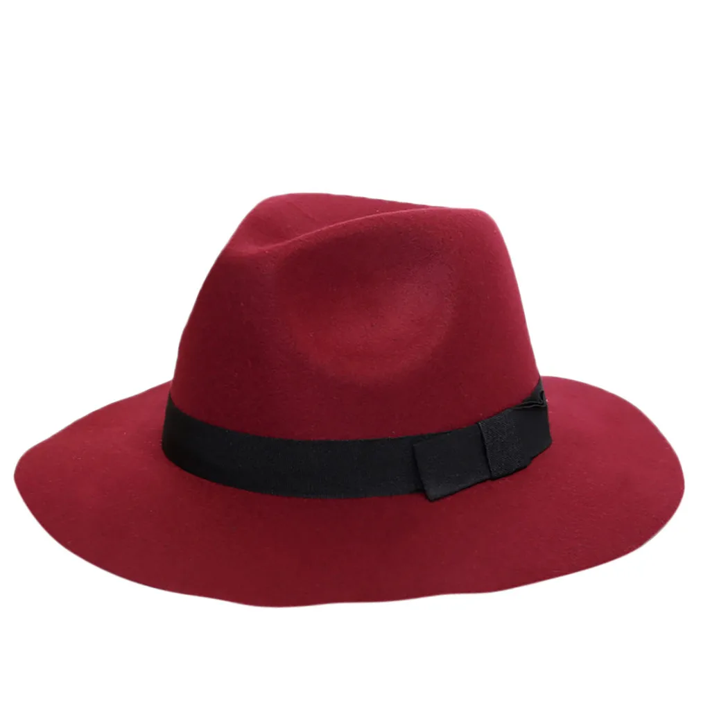 Женская винтажная Пляжная Шляпа Fedora из шерсти и фетра с тропическими элегантными
