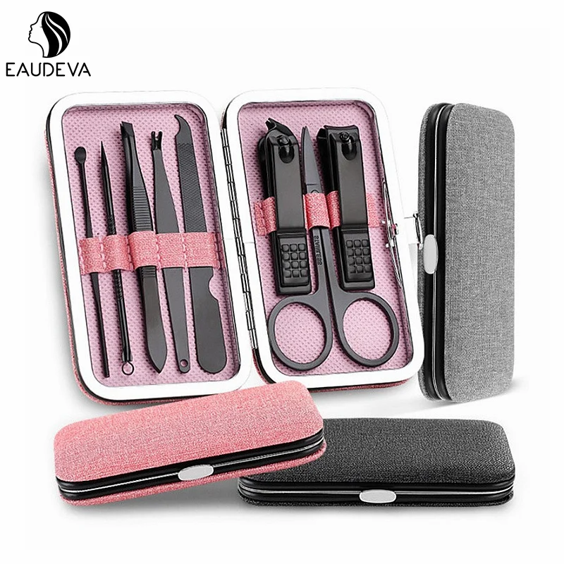 

High quality 7/8Pcs Portable Manicure Nail Clipper Tool Set Nail Cutter Pedicure Scissors Set Stainless Steel Manicure Cutter