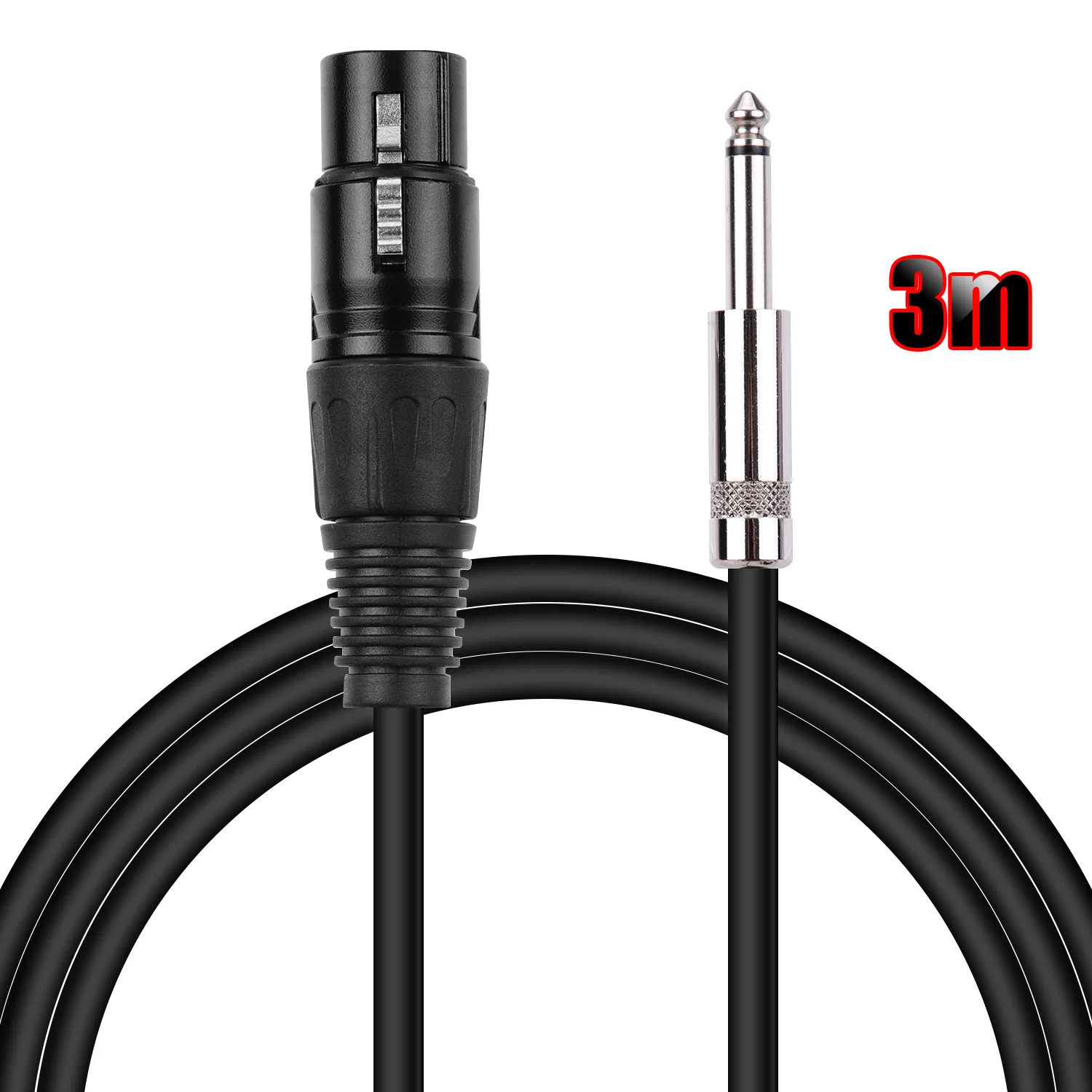 Ggiant микрофонный кабель XLR гнездовой разъем на 1/4 дюйма TS моно штекер