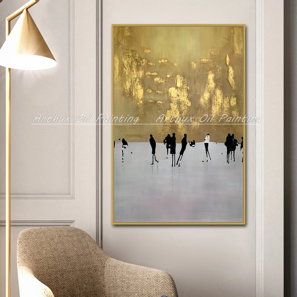 Arthyx Живопись Ручная роспись деревья пейзаж картины маслом на холсте Современные