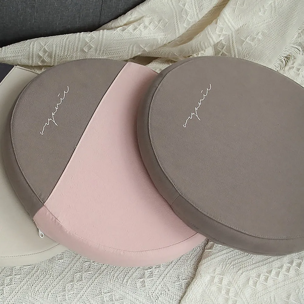 Круглая подушка для сиденья Memory Foam Core хлопок и лен татами автомобиль мягкий диван
